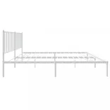 fehér fém ágykeret fejtámlával 183 x 213 cm