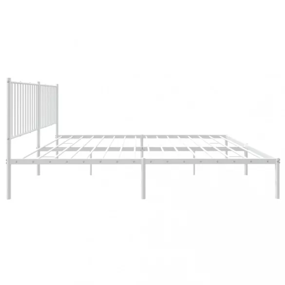 fehér fém ágykeret fejtámlával 183 x 213 cm