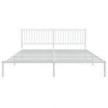fehér fém ágykeret fejtámlával 193 x 203 cm