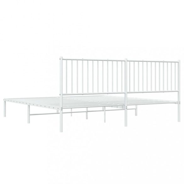 fehér fém ágykeret fejtámlával 193 x 203 cm