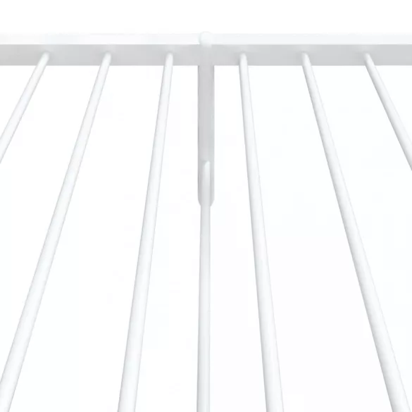 fehér fém ágykeret fej- és lábtámlával 75 x 190 cm