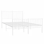 fehér fém ágykeret fej- és lábtámlával 120 x 190 cm