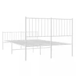 fehér fém ágykeret fej- és lábtámlával 120 x 190 cm