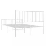 fehér fém ágykeret fej- és lábtámlával 135x190 cm