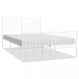 fehér fém ágykeret fej- és lábtámlával 140 x 190 cm