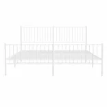 fehér fém ágykeret fej- és lábtámlával 183 x 213 cm