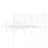 fehér fém ágykeret fej- és lábtámlával 183 x 213 cm