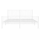 fehér fém ágykeret fej- és lábtámlával 193 x 203 cm