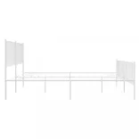 fehér fém ágykeret fej- és lábtámlával 193 x 203 cm