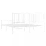 fehér fém ágykeret fej- és lábtámlával 193 x 203 cm