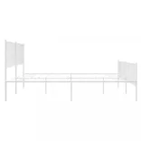 fehér fém ágykeret fej- és lábtámlával 200x200 cm