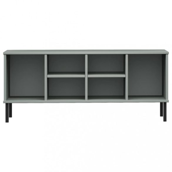OSLO szürke tömör fa cipőszekrény fém lábakkal 106 x 35 x 45 cm