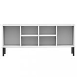 OSLO fehér tömör fa cipőszekrény fém lábakkal 106 x 35 x 45 cm