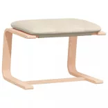 krémszínű szövet lábzsámoly 51x41x40 cm