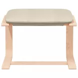 krémszínű szövet lábzsámoly 51x41x40 cm