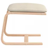 krémszínű szövet lábzsámoly 51x41x40 cm