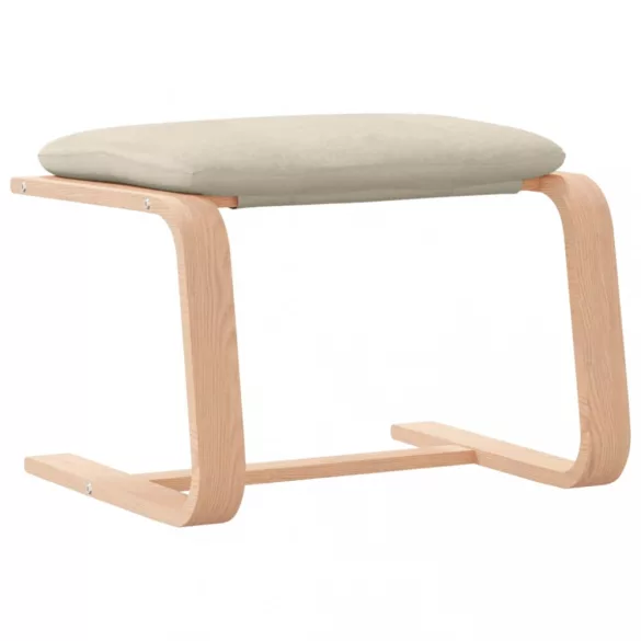 krémszínű szövet lábzsámoly 51x41x40 cm