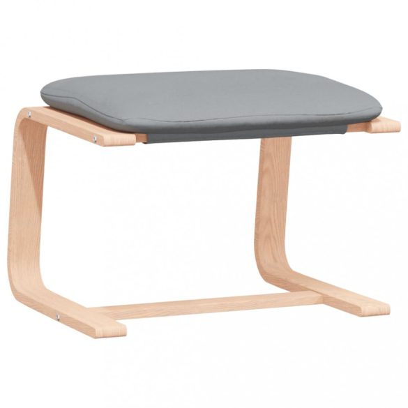 világosszürke szövet lábzsámoly 51 x 41 x 40 cm