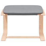 világosszürke szövet lábzsámoly 51 x 41 x 40 cm