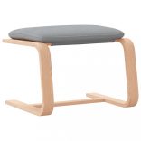 világosszürke szövet lábzsámoly 51 x 41 x 40 cm