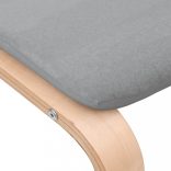 világosszürke szövet lábzsámoly 51 x 41 x 40 cm