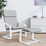 világosszürke szövet lábzsámoly 51 x 41 x 40 cm