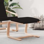 fekete szövet lábzsámoly 51x41x40 cm