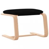 fekete szövet lábzsámoly 51x41x40 cm