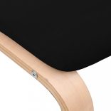 fekete szövet lábzsámoly 51x41x40 cm