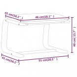 fekete szövet lábzsámoly 51x41x40 cm