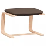 sötétbarna szövet lábzsámoly 51x41x40 cm