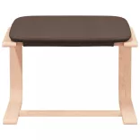 sötétbarna szövet lábzsámoly 51x41x40 cm