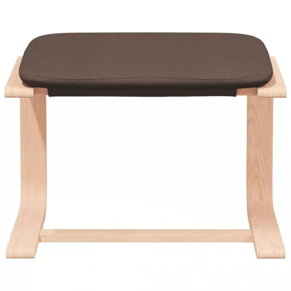 sötétbarna szövet lábzsámoly 51x41x40 cm