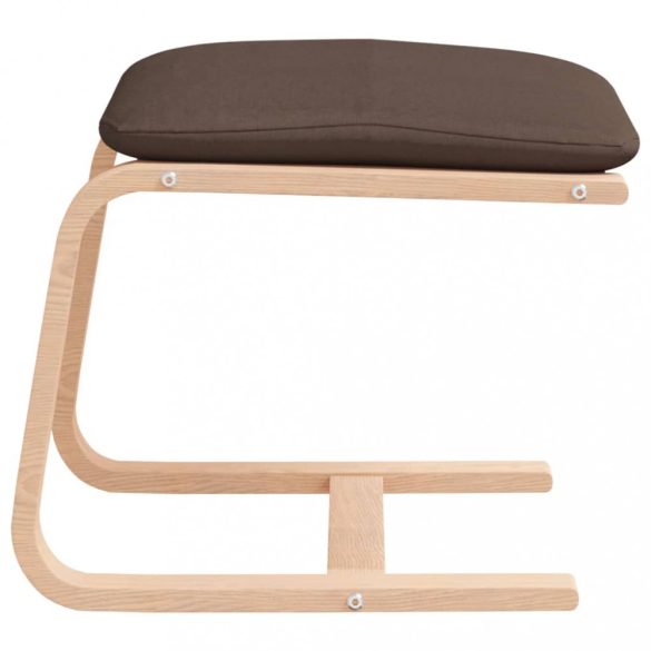 sötétbarna szövet lábzsámoly 51x41x40 cm