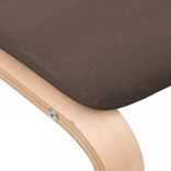 sötétbarna szövet lábzsámoly 51x41x40 cm