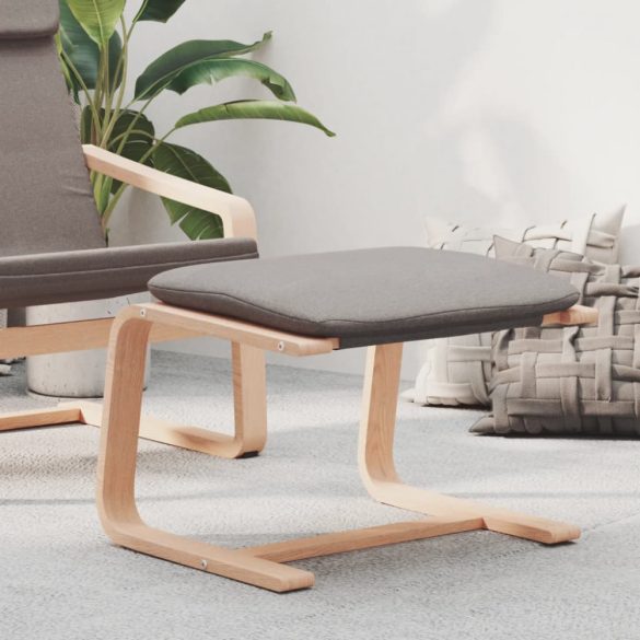 tópszínű szövet lábzsámoly 51x41x40 cm