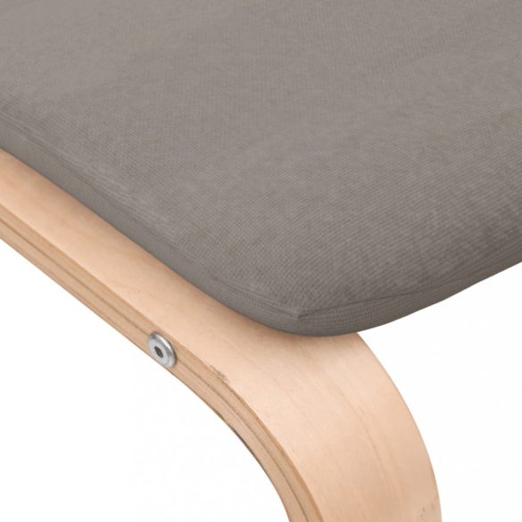 tópszínű szövet lábzsámoly 51x41x40 cm