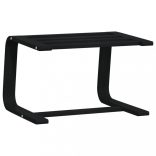 fekete szövet lábzsámoly 51x41x40 cm