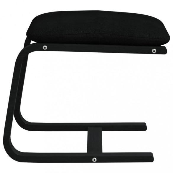 fekete szövet lábzsámoly 51x41x40 cm