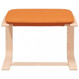 sötétsárga szövet lábzsámoly 51x41x40 cm