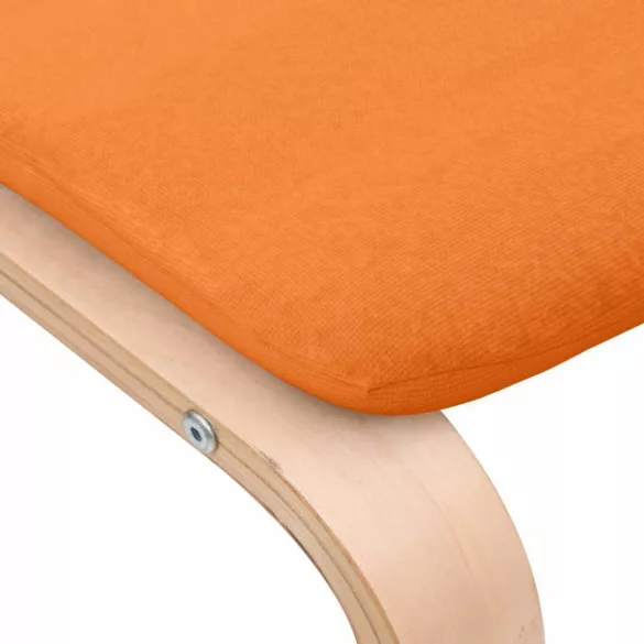 sötétsárga szövet lábzsámoly 51x41x40 cm