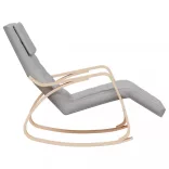 világosszürke szövet hintaszék