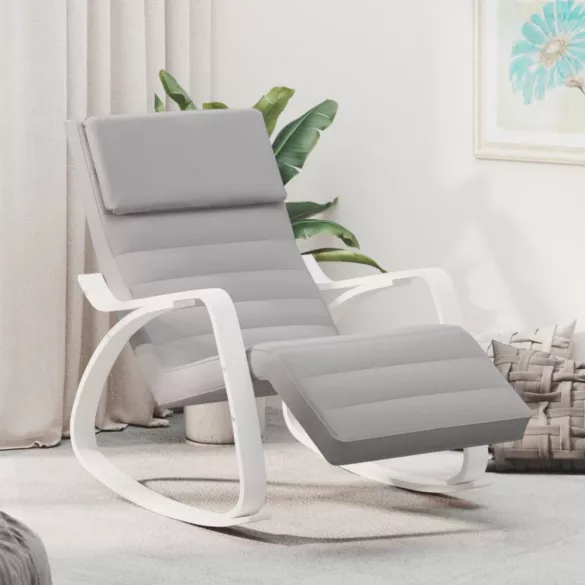 világosszürke szövet hintaszék