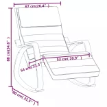 világosszürke szövet hintaszék