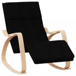 fekete szövet hintaszék