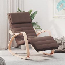 sötétbarna szövet hintaszék