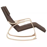 sötétbarna szövet hintaszék