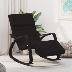 fekete szövet hintaszék