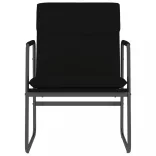 fekete műbőr pihenőszék 55 x 64 x 80 cm