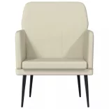 krémszínű műbőr fotel 61 x 78 x 80 cm